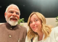PM Giorgia Meloni Selfie with PM Modi