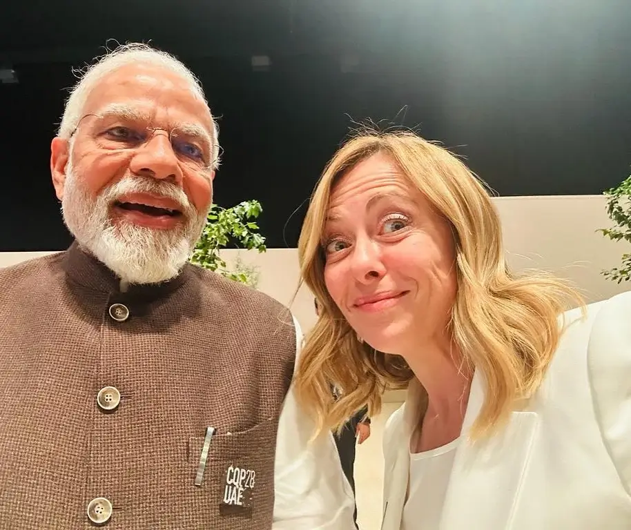 PM Giorgia Meloni Selfie with PM Modi