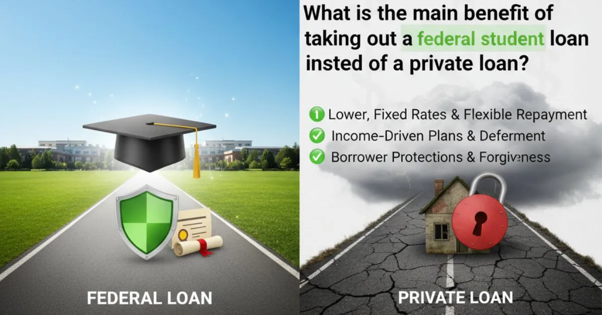 what is the main benefit of taking out a federal student loan instead of a private loan