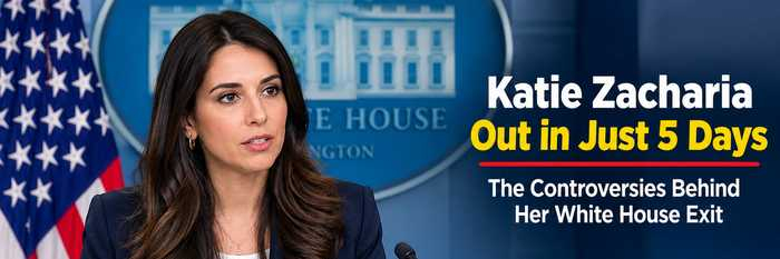 Katie Zacharia at a White House press briefing