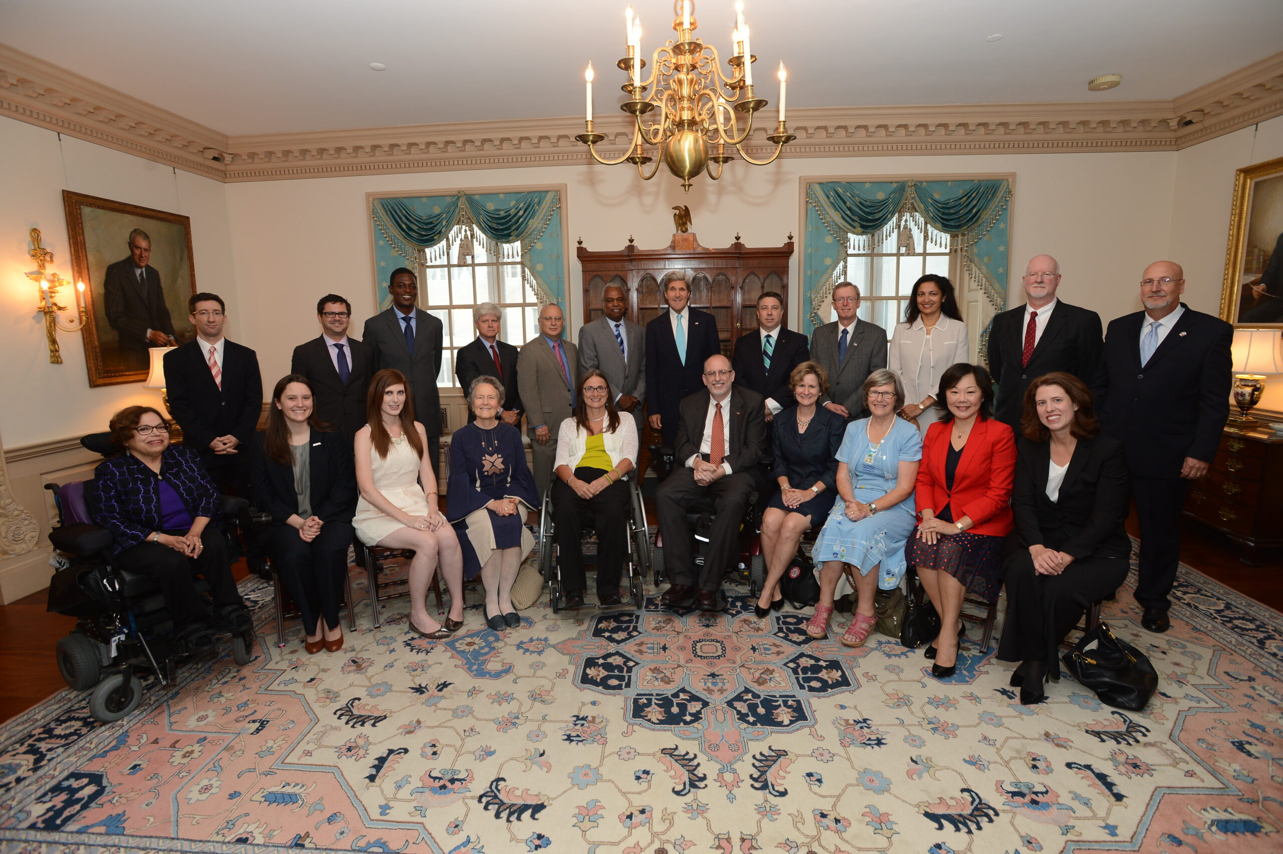 Veterans and disability organization leaders at a U.S. government meeting